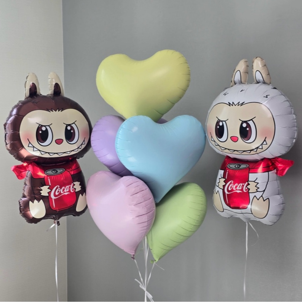 Heart and Character Balloons Set